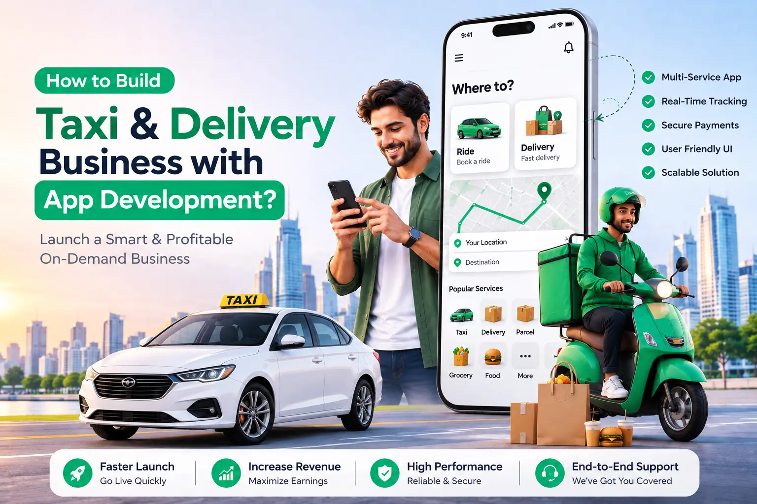 How to Build a Taxi and Delivery Business with Bolt Clone App Development